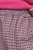 Donald Plaid Brushed Cotton Barrel Pant Pink